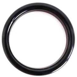 Kiotos Cockring en aluminium Circle 15mm Noir